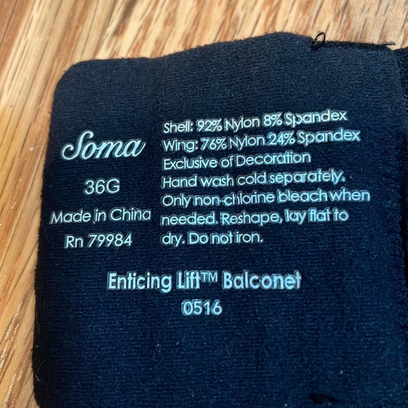 NWOT Soma Enticing Lift Balconet Bra - Picture 9 of 9